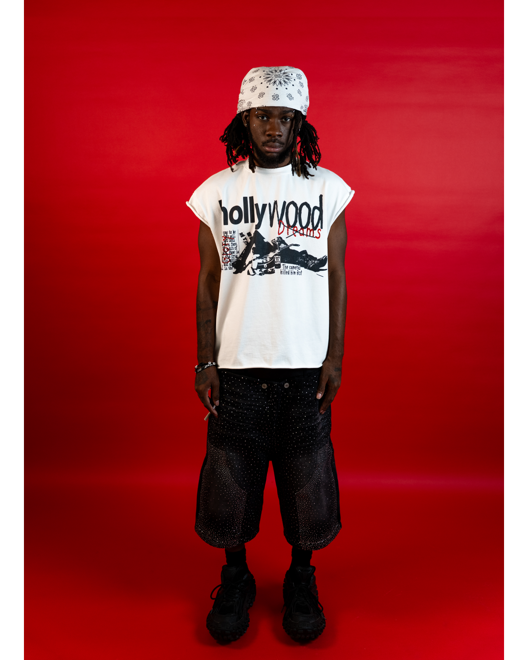 HOLLYWOOD DREAMS CUT-OFF TEE
