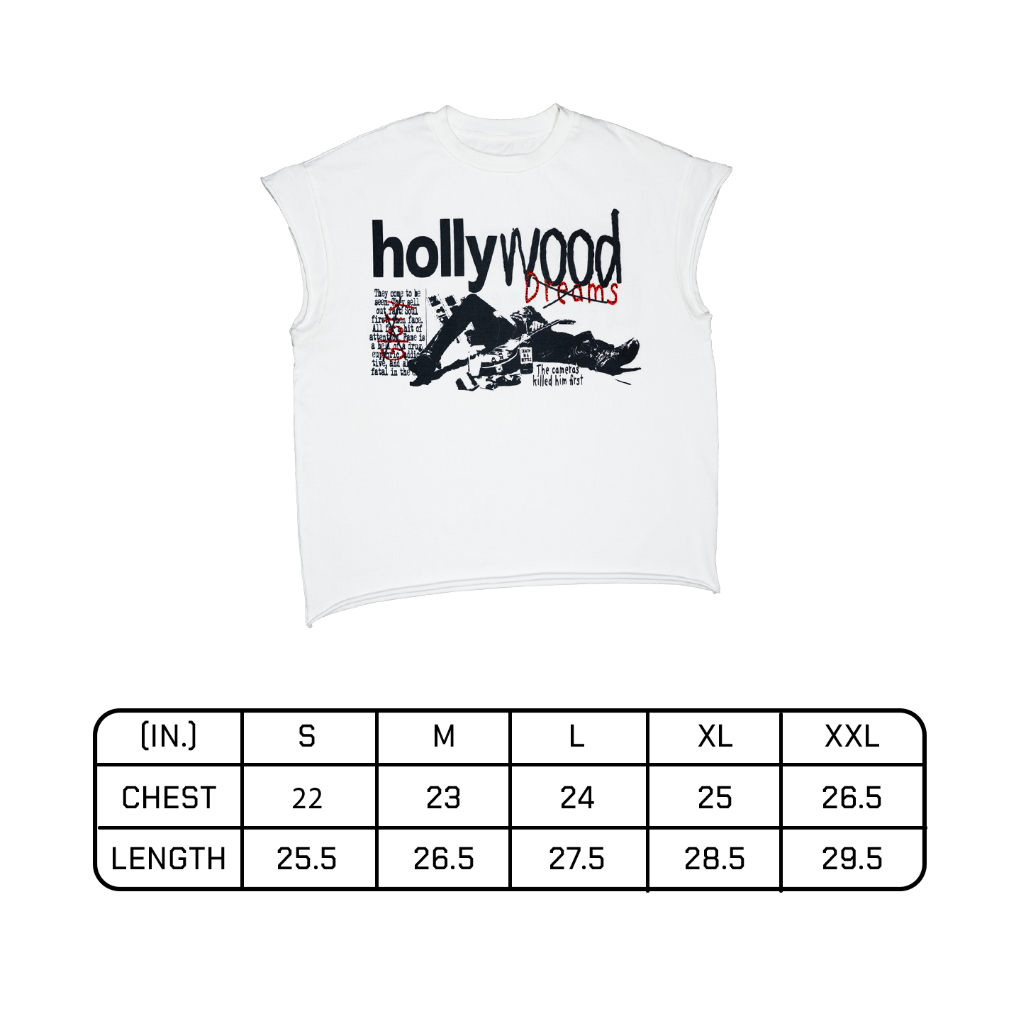 HOLLYWOOD DREAMS CUT-OFF TEE