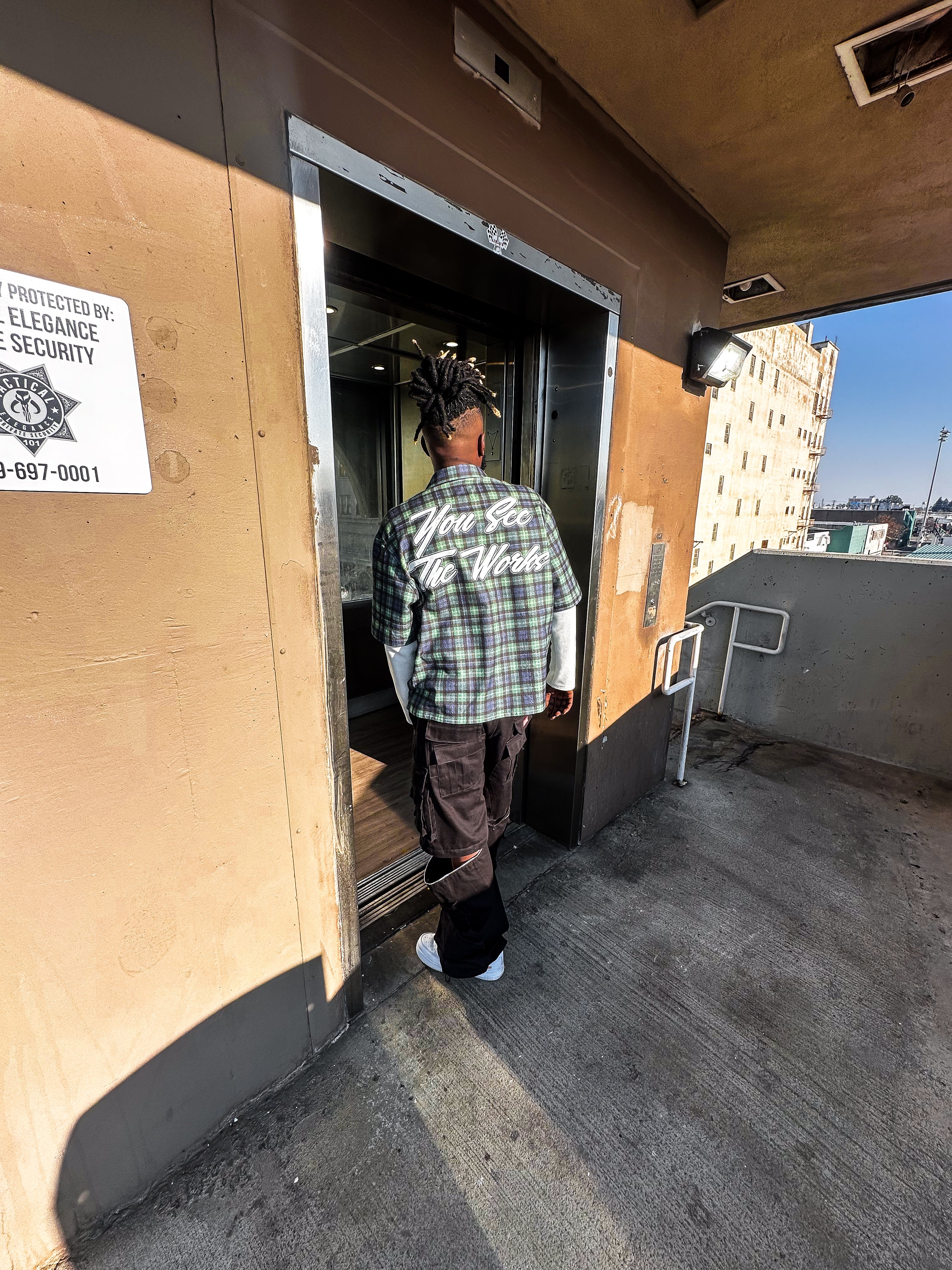 LAYERED FLANNEL TEE