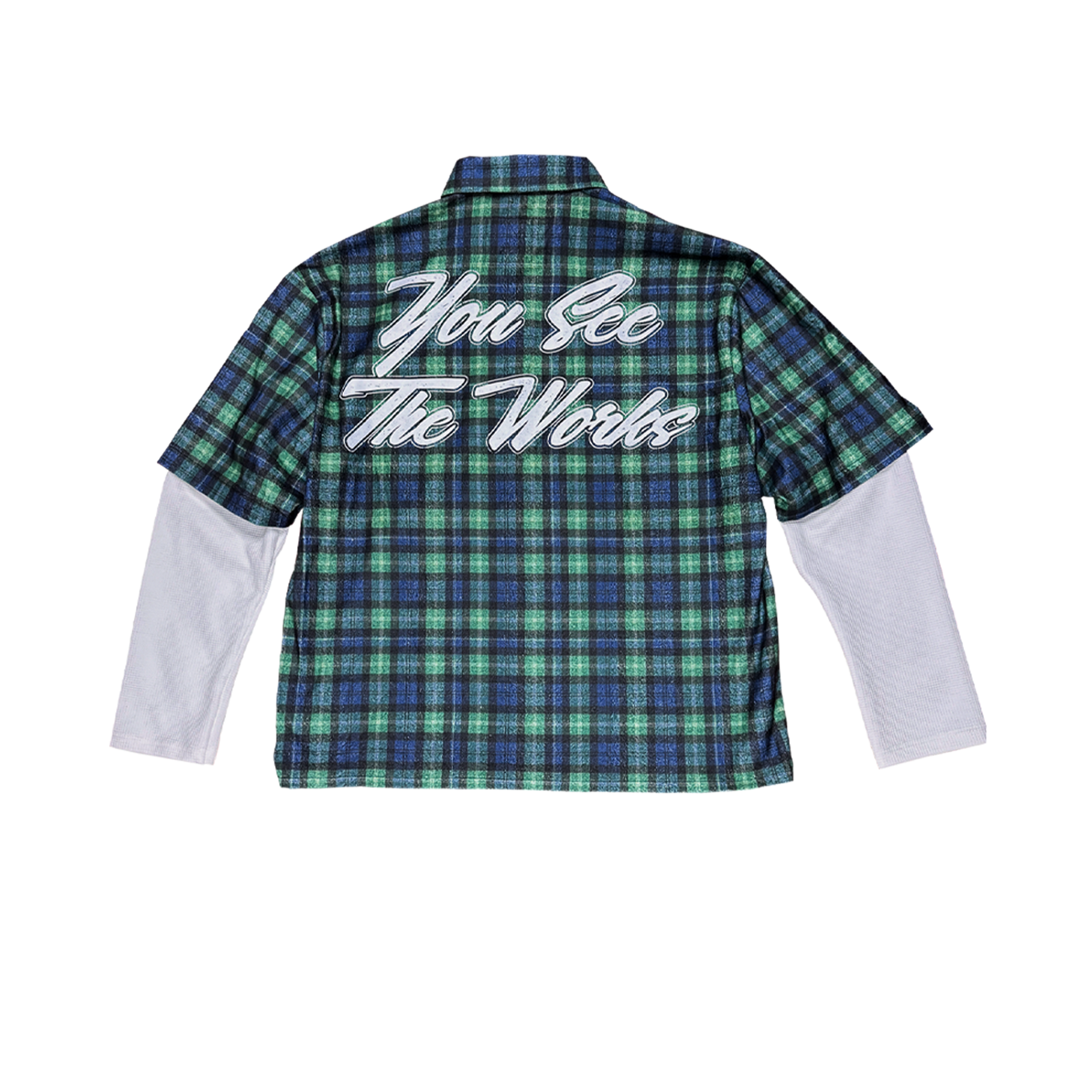 LAYERED FLANNEL TEE